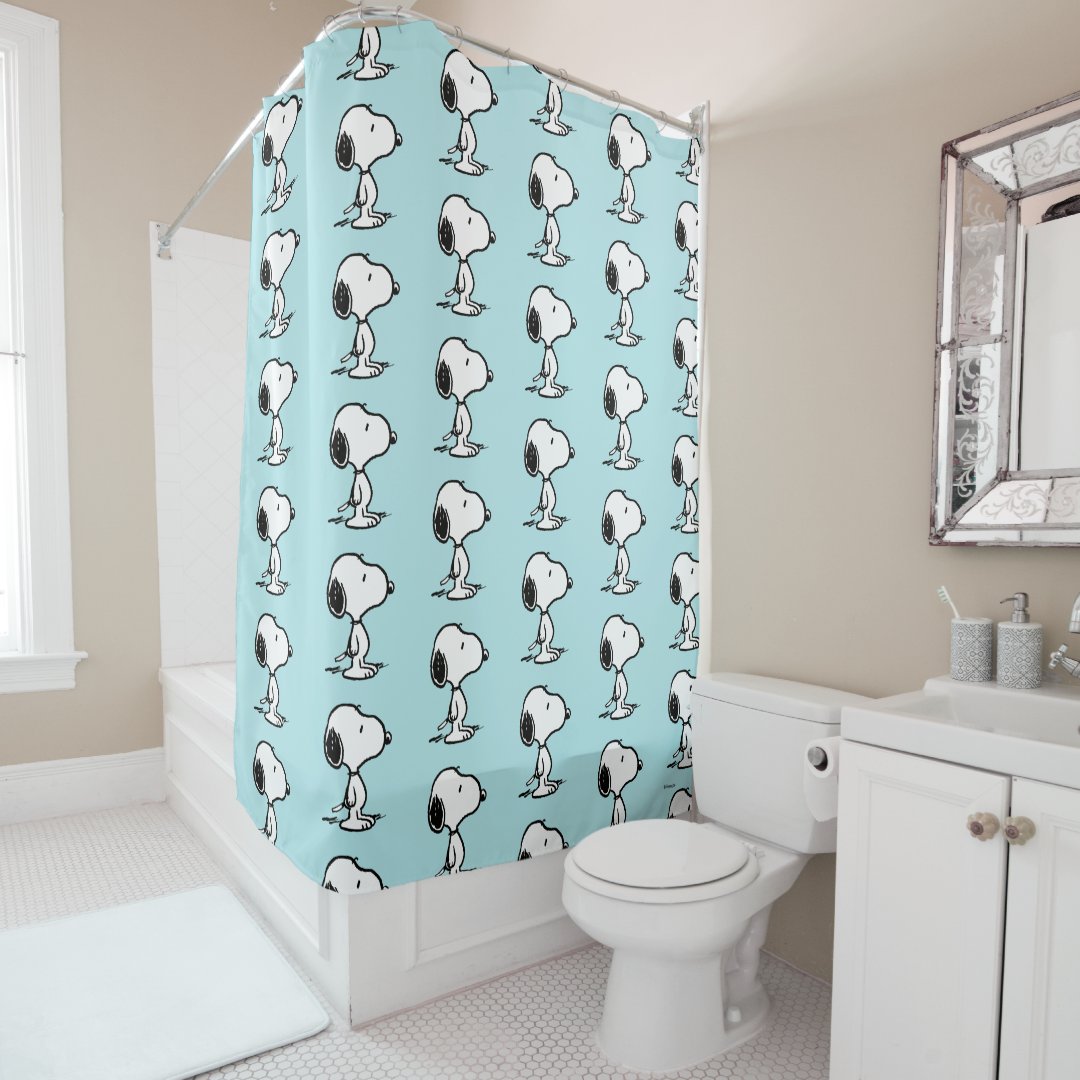 Peanuts | Snoopy Shower Curtain | Zazzle