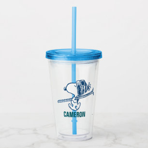 Peanuts Snoopy Ski Trip Acrylic Tumbler