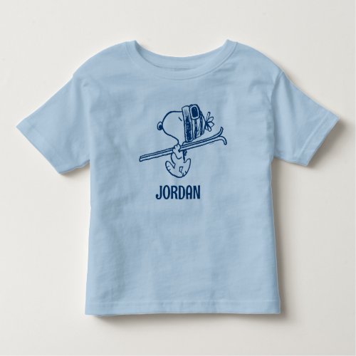 Peanuts  Snoopy Ski Trip  Add Name Toddler T_shirt