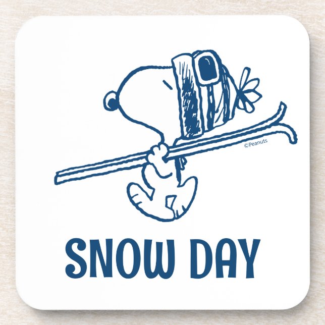 Peanuts | Snoopy Ski Trip Beverage Coaster (Front)