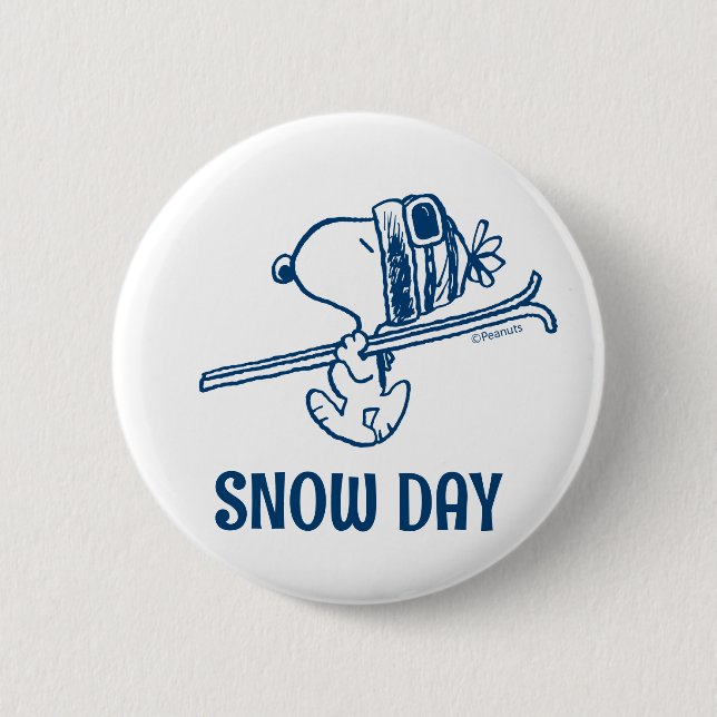 Peanuts | Snoopy Ski Trip Button (Front)