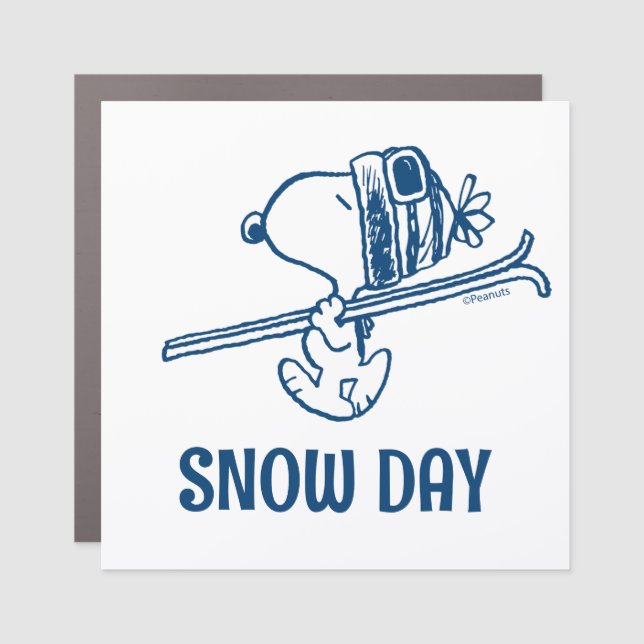 Peanuts | Snoopy Ski Trip Car Magnet (Front)