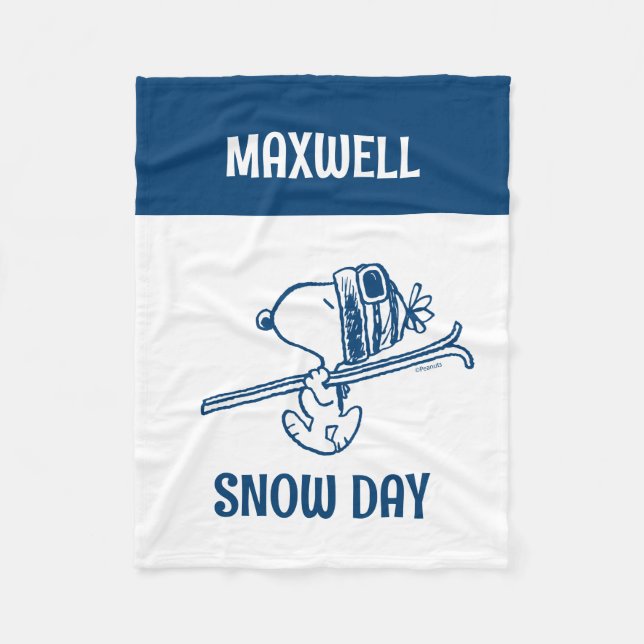 Peanuts | Snoopy Ski Trip Fleece Blanket (Front)