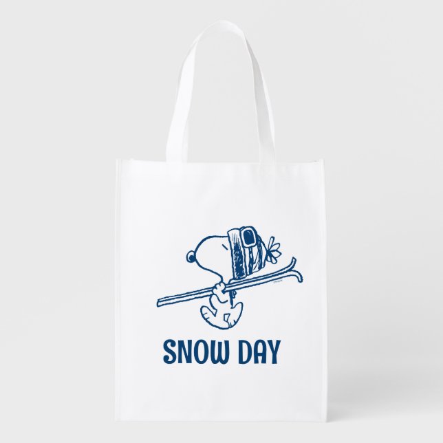 Peanuts | Snoopy Ski Trip Grocery Bag (Front)