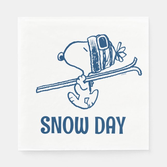 Peanuts | Snoopy Ski Trip Napkins (Front)