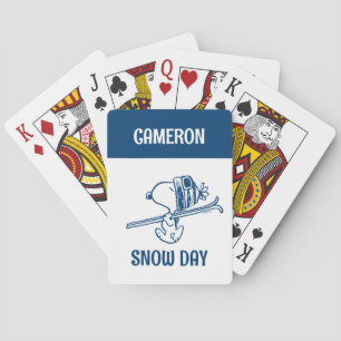 Peanuts Snoopy Ski Trip Playing Cards