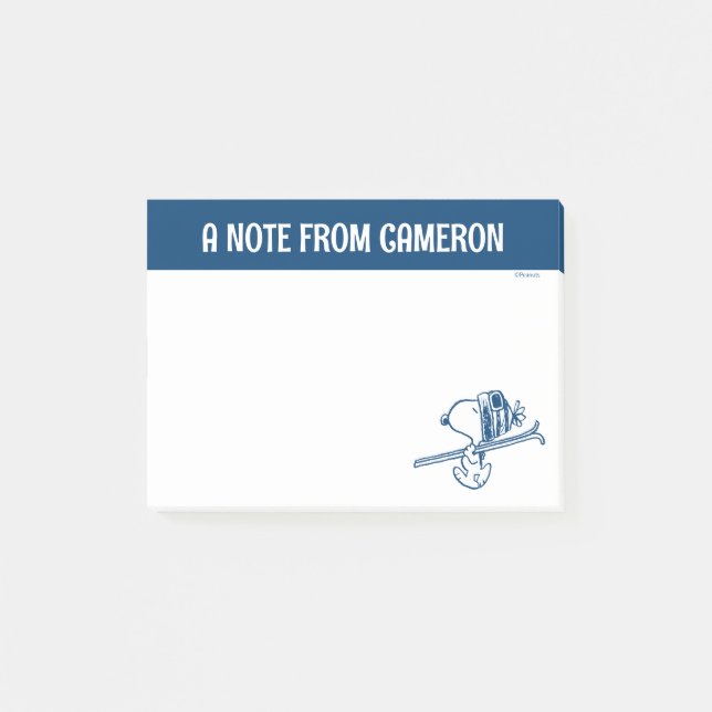 Peanuts | Snoopy Ski Trip Post-it Notes (Front)