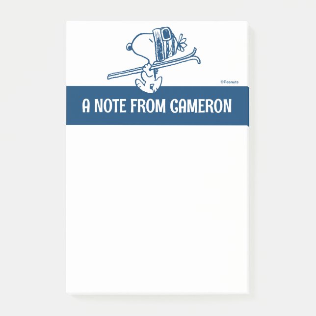 Peanuts | Snoopy Ski Trip Post-it Notes (Front)