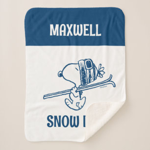 Peanuts   Snoopy Ski Trip Sherpa Blanket