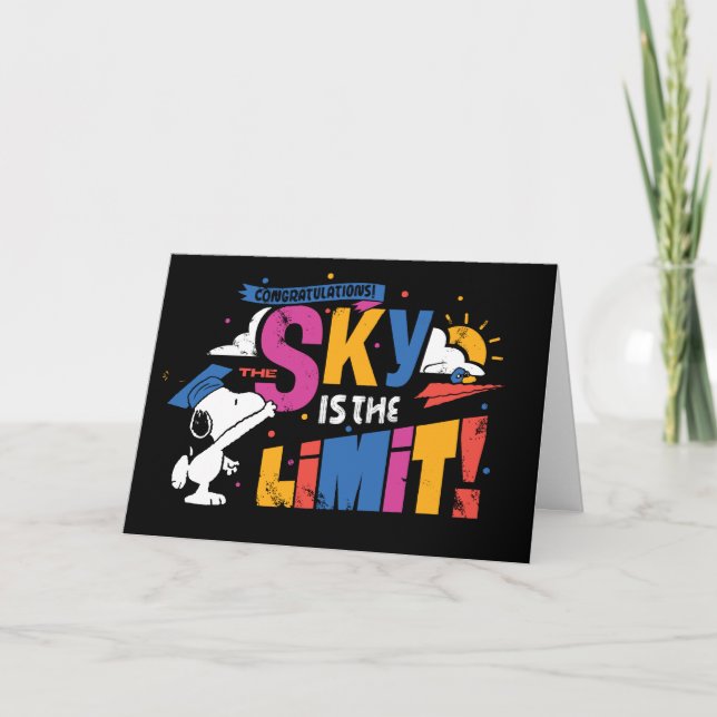 Peanuts Snoopy Sky Is The Limit Graduation Card (Front)