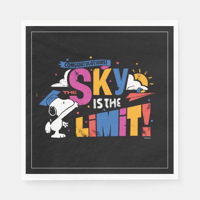 Peanuts Snoopy Sky Is The Limit Graduation Napkins (Front)