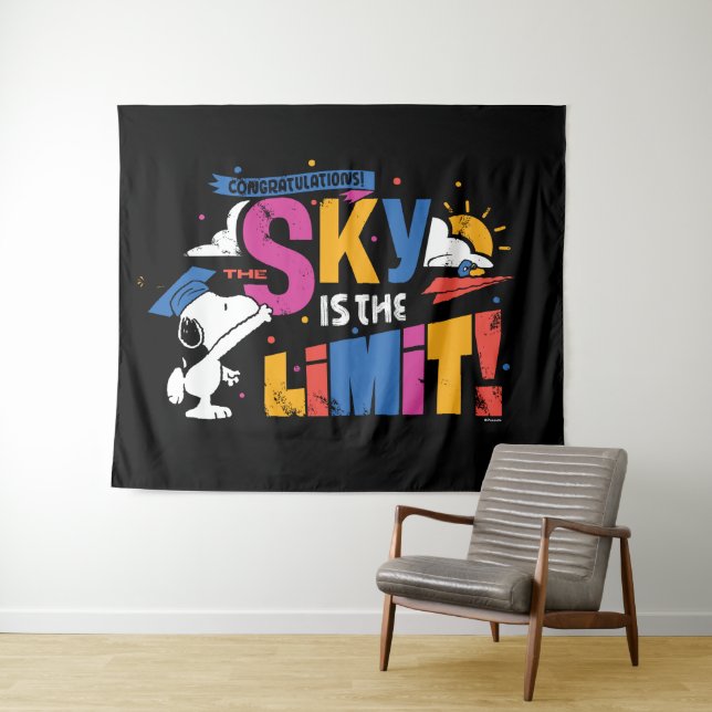 Peanuts Snoopy Sky Is The Limit Graduation Tapestry (In Situ (Horizontal))