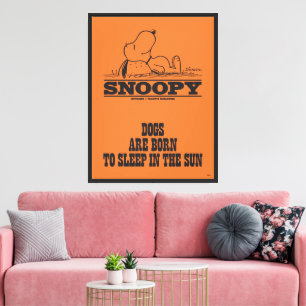 Peanuts Snoopy Sleeping in the Sun Canvas Print