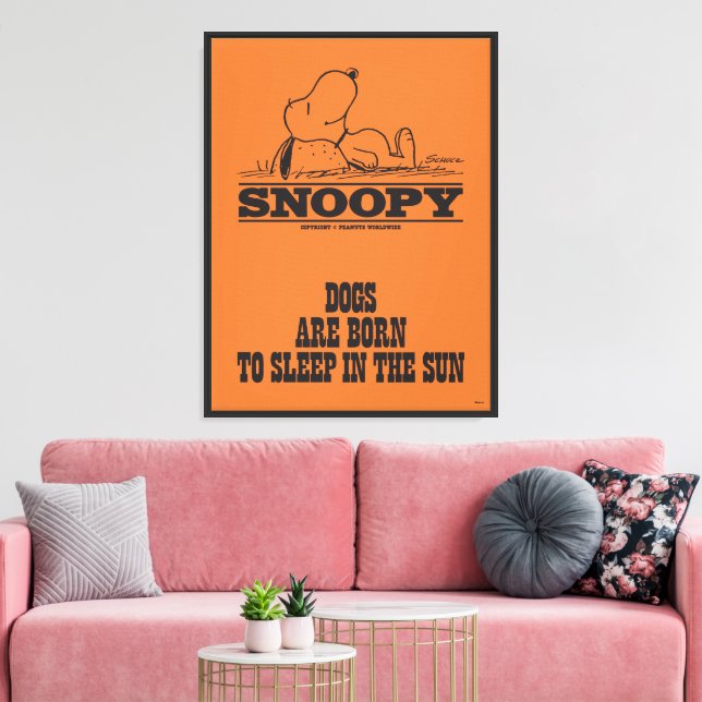 Peanuts | Snoopy Sleeping in the Sun Canvas Print (Insitu(LivingRoom))