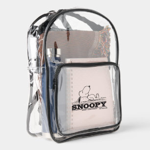 Peanuts Snoopy Sleeping in the Sun Clear Backpack