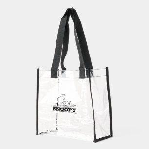 Peanuts Snoopy Sleeping in the Sun Clear Tote Bag