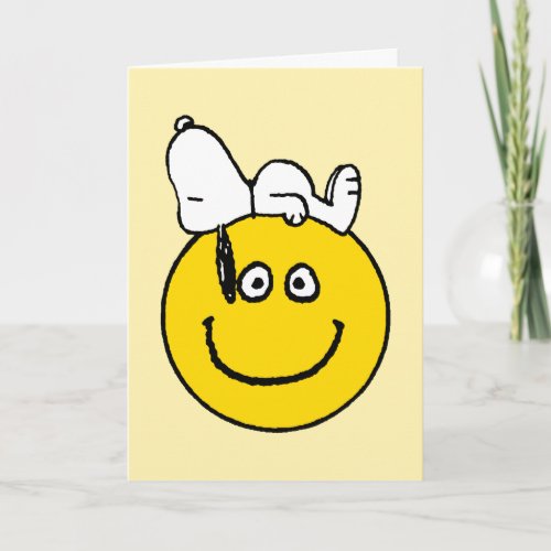 Peanuts  Snoopy Smiley Face  Add Your Photo Card