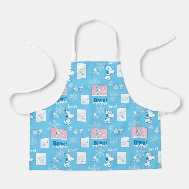Peanuts | Snoopy Snow Day Pattern Apron (Front)