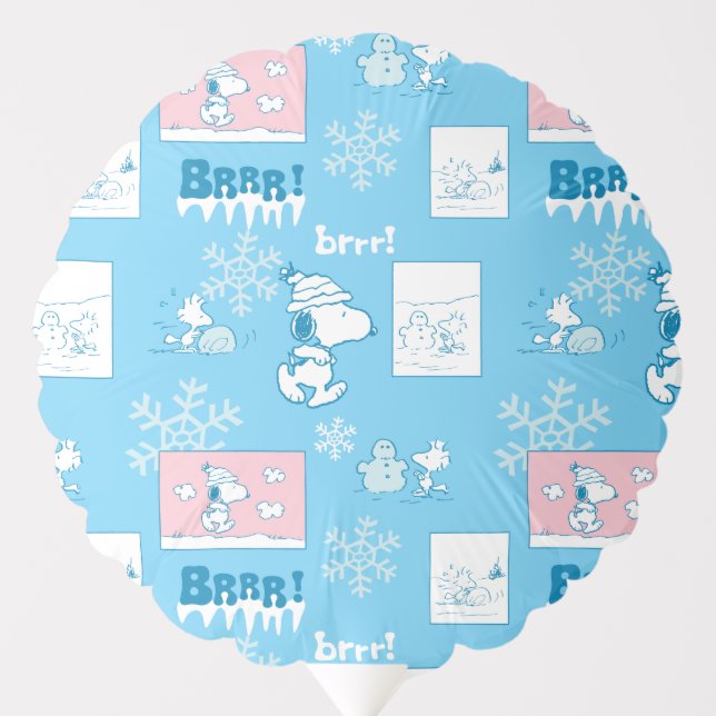 Peanuts | Snoopy Snow Day Pattern Balloon (Front)