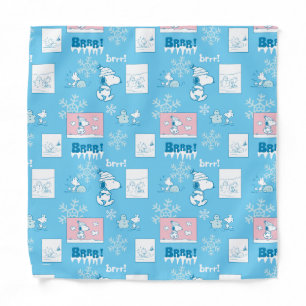 Peanuts   Snoopy Snow Day Pattern Bandana