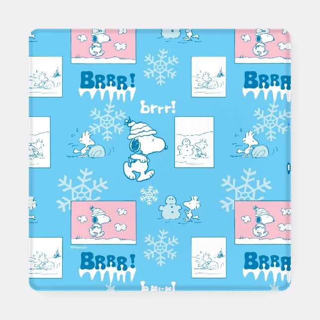 Peanuts | Snoopy Snow Day Pattern Coaster Set (Single)