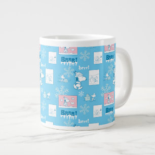 Peanuts Snoopy Snow Day Pattern Giant Coffee Mug