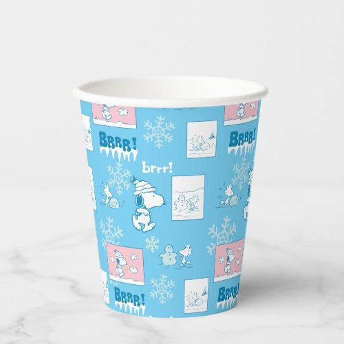 Peanuts  Snoopy Snow Day Pattern Paper Cups