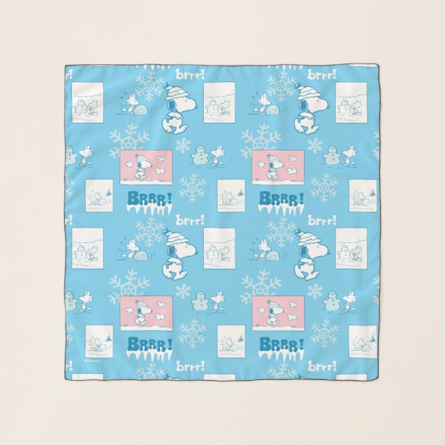 Peanuts | Snoopy Snow Day Pattern Scarf (Front)