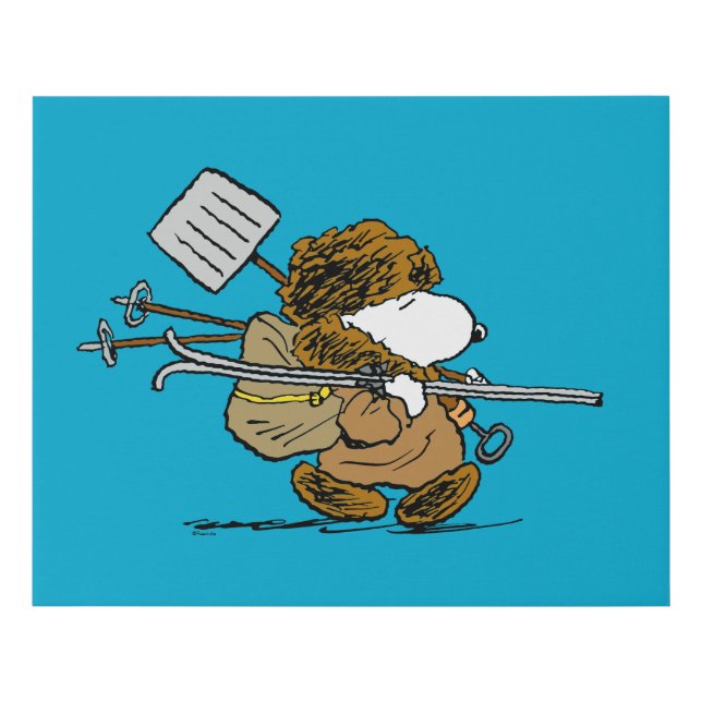 Peanuts | Snoopy Snow Warrior Faux Canvas Print (Front)