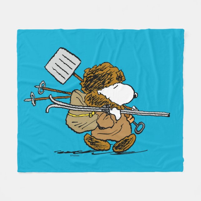 Peanuts | Snoopy Snow Warrior Fleece Blanket (Front (Horizontal))