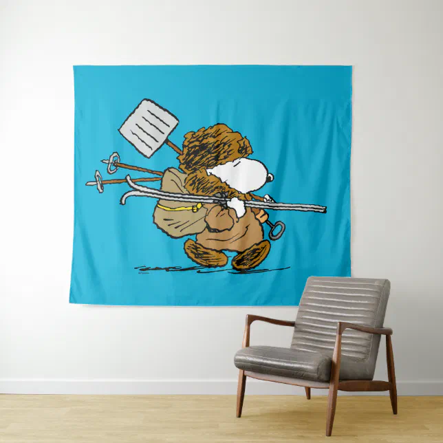 Peanuts | Snoopy Snow Warrior Tapestry | Zazzle