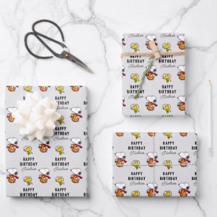 Peanuts   Snoopy Space Birthday Wrapping Paper Sheets