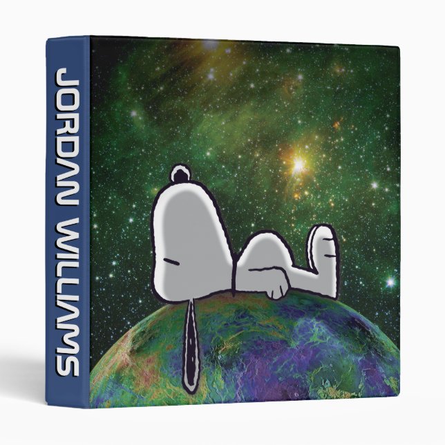 Peanuts | Snoopy Spaced Out | Add Your Name 3 Ring Binder (Front/Spine)