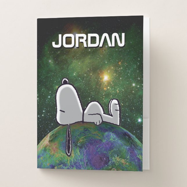 Peanuts | Snoopy Spaced Out | Add Your Name Pocket Folder (Front)