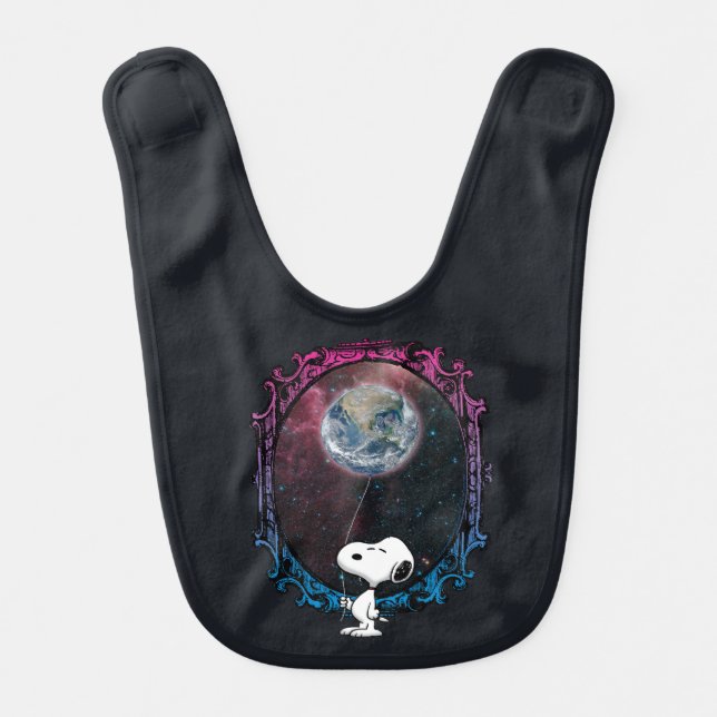 Peanuts | Snoopy Spaced Out Balloon Baby Bib (Front)