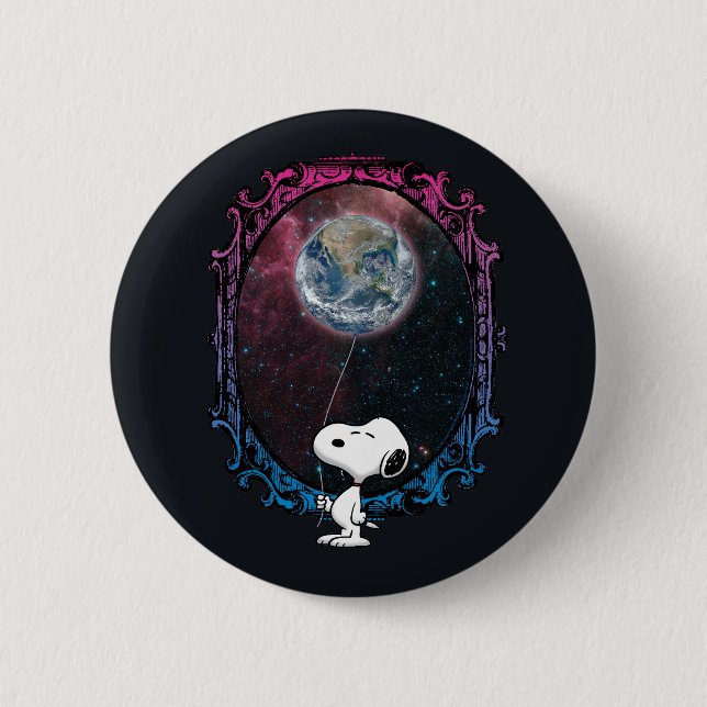 Peanuts | Snoopy Spaced Out Balloon Button (Front)
