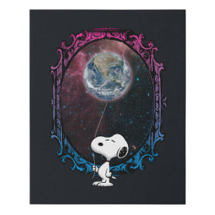 Peanuts Snoopy Spaced Out Balloon Faux Canvas Print