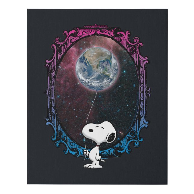 Peanuts | Snoopy Spaced Out Balloon Faux Canvas Print (Front)