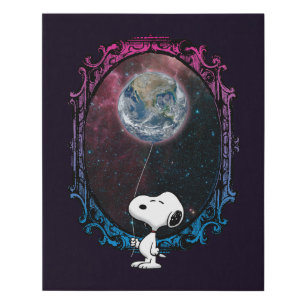Peanuts Snoopy Spaced Out Balloon Faux Canvas Print