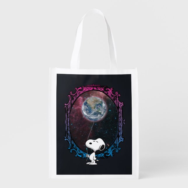 Peanuts | Snoopy Spaced Out Balloon Grocery Bag (Front)