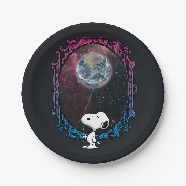 Peanuts | Snoopy Spaced Out Balloon Paper Plates (Front)