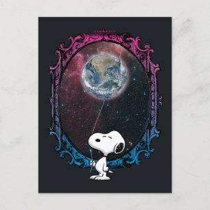 Peanuts Snoopy Spaced Out Balloon Postcard
