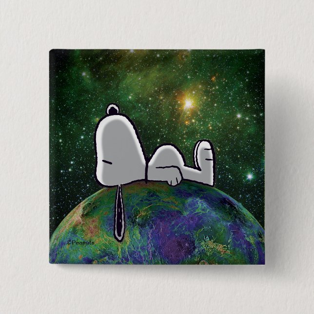 Peanuts | Snoopy Spaced Out Button (Front)