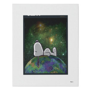 Peanuts   Snoopy Spaced Out Faux Canvas Print