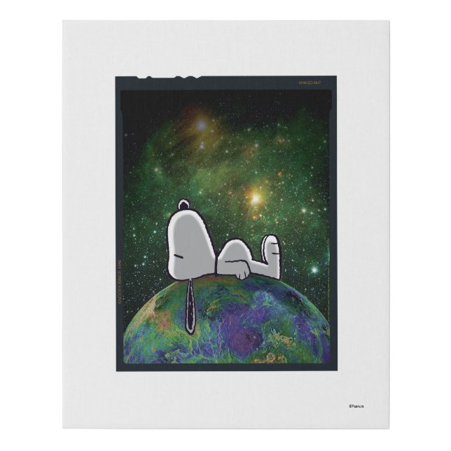 Peanuts | Snoopy Spaced Out Faux Canvas Print (Front)