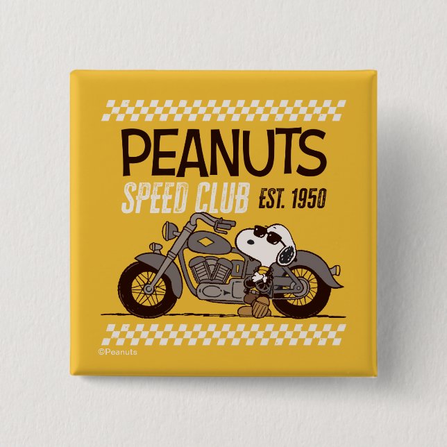 Peanuts | Snoopy Speed Club Button (Front)