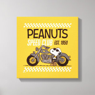 Peanuts   Snoopy Speed Club Canvas Print