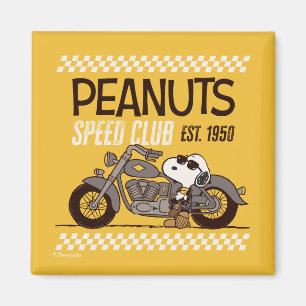 Peanuts Snoopy Speed Club Magnet