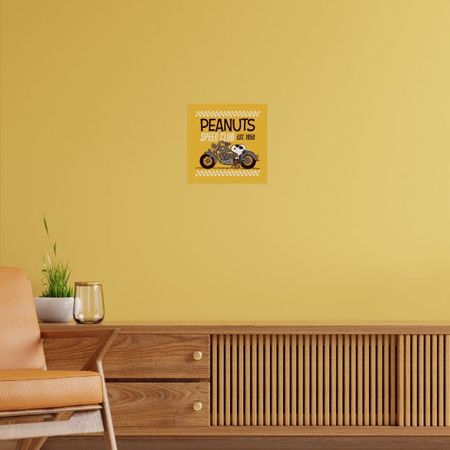 Peanuts | Snoopy Speed Club Poster | Zazzle