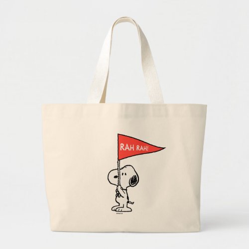 Peanuts  Snoopy Sports Rah Rah Large Tote Bag